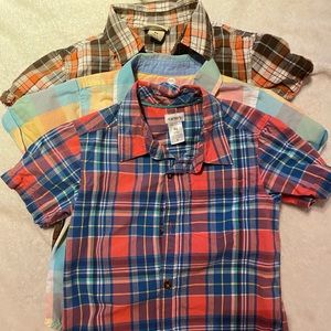 3 toddler boys button up shirts